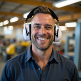 DECIBEL DEFENSE Professional Safety Ear Muffs 37dB NRR - The HIGHEST Rated & MOST COMFORTABLE Ear Protection For Shooting & Industrial Use - THE BEST HEARING PROTECTION...GUARANTEED (WHITE)
