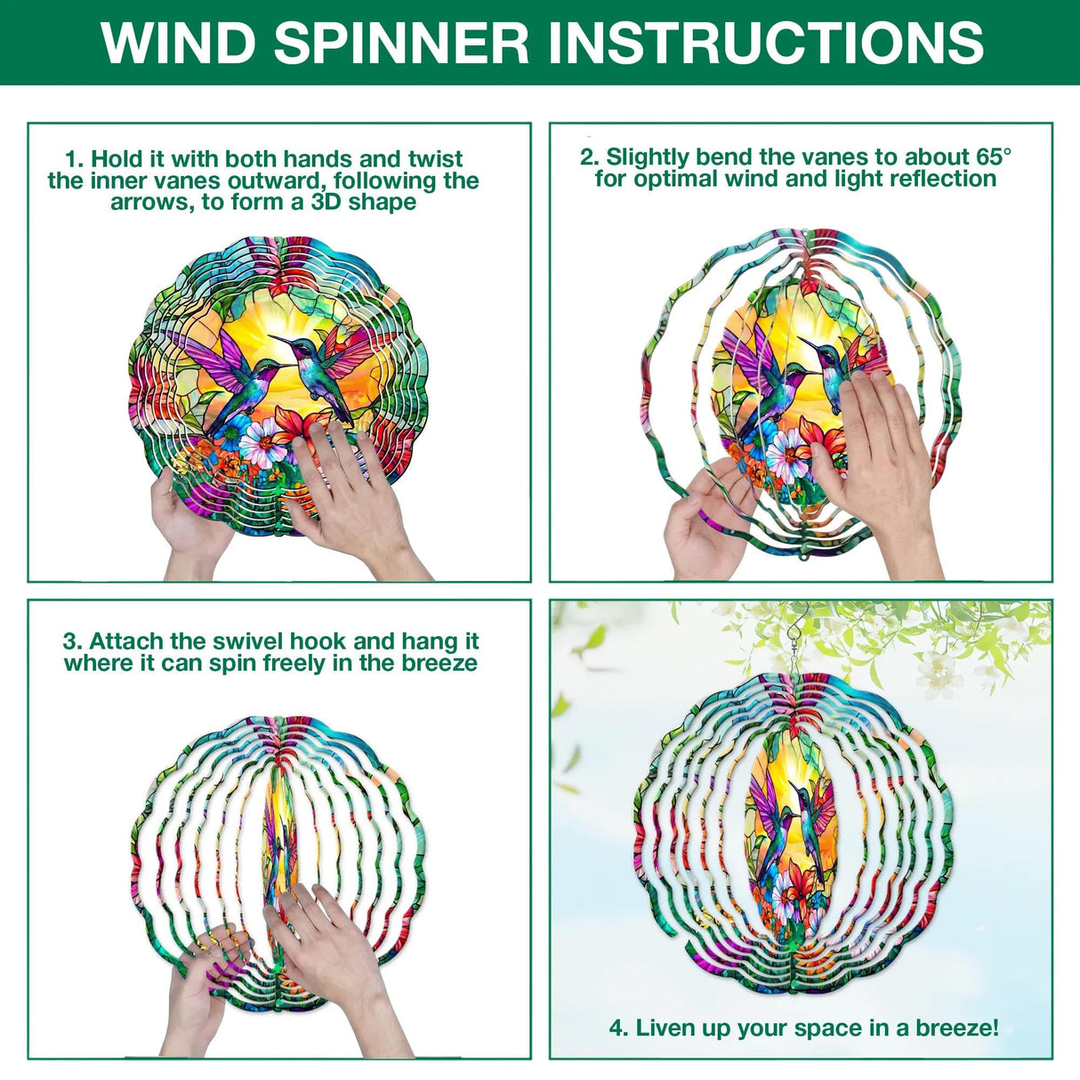 250th Anniversary American Eagle Wind Spinner, Patriotic Wind Spinner Outdoor – Stainless Steel Metal Hanging Spinners 12 in, American Flag 4th of July Patriotic Decor for Garden
