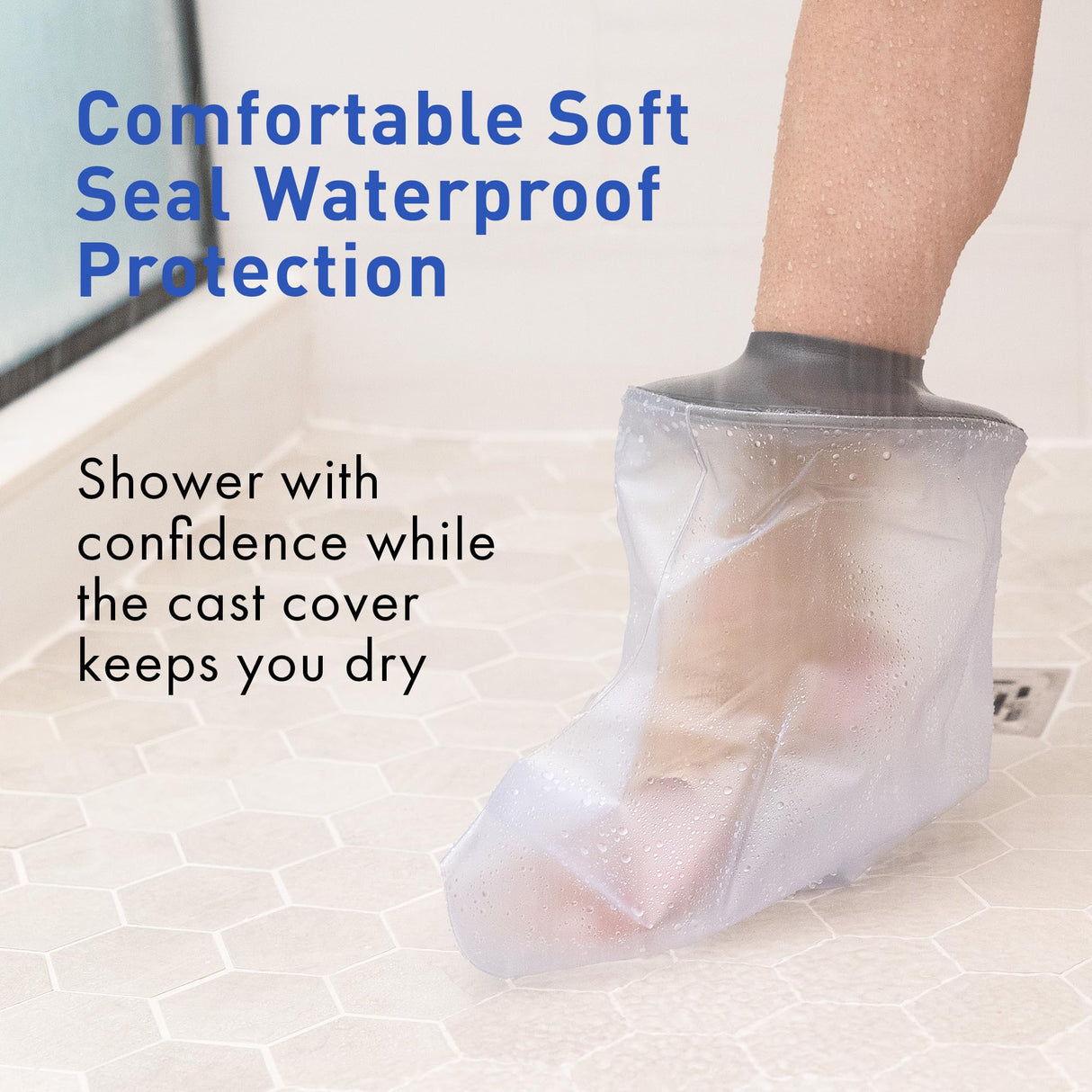 TKWC INC Water Proof Leg Cast Cover for Shower - Watertight Foot Protector (Foot & Ankle (Soft))