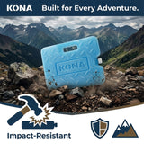 Kona Blue Ice Large Ice Packs for Coolers - Long Lasting Design - Refreezable Reusable Cooler Ice Pack (4)