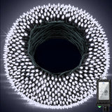 1500 LED 502ft Outdoor Christmas Lights Super Long String Lights 8 Modes Timer Memory, Outsite Waterproof Dark Green Wire Fairy Light Strings for Xmas Tree Wedding Holiday Party Decorations Cool White