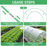 72 Pieces Garden Hoops for Raised Beds Fiberglass Support Greenhouse Hoops