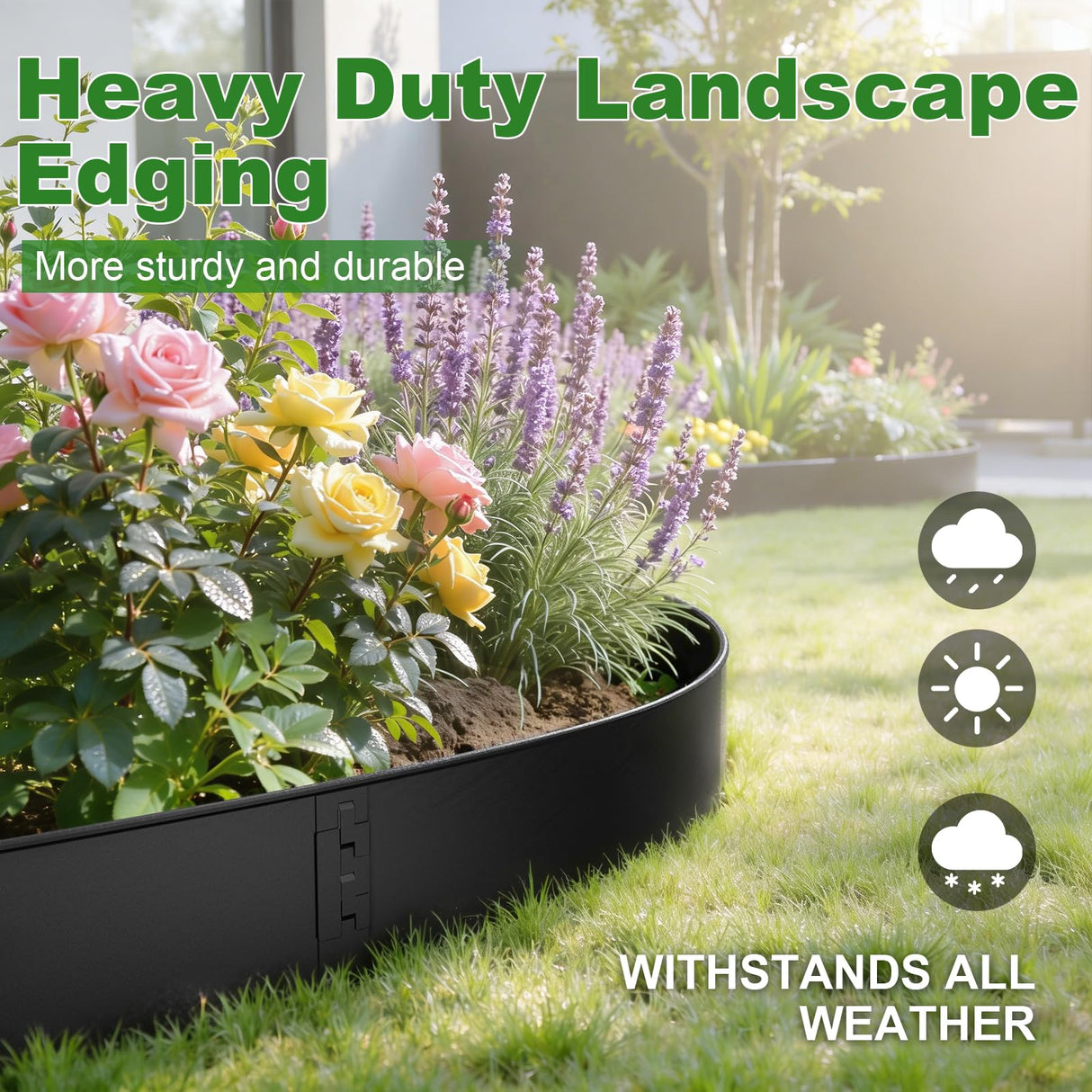 8 Inch Galvanized Steel Landscape Edging – Rounded Edge Metal Border