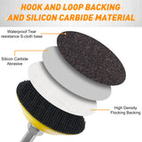 Pukamam 331 PCS 2 Inch Wet Dry Sanding Discs Grit 60 80 120 150 180 240 320 400 600 800 1000 1500 2000 3000 5000 10000 Hook and Loop for Drill Sanding Attachment