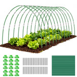 Gardynex 72 PCS Garden Hoops Greenhouse Hoops, Durable Plastic Coated Fiberglass Garden Tunnel for Raised Beds, DIY Plant Support Stakes for Garden Netting & Row Cover, Rust-Free Frames