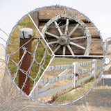 Taiyin 4 Pcs 32.8 Foot Fake Rusted Barbed Wire Decoration Halloween Plastic Faux Barb Wire Prop Western Decor for Cowboy Christmas Party (Silver)