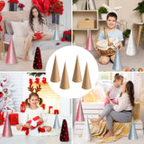 TFTAFAN Paper Mache Cones Brown Craft Cones Open Bottom Cardboard Craft Cones for Halloween Christmas Valentine's Day DIY Gnomes Ornament Christmas Cone Tree Decorations (8)