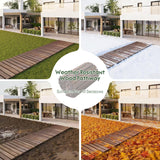 Wooden Garden Pathway 8 FT Outdoor Roll Out Wood Walkway (Carbonized)