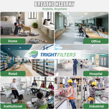 TRIGHTFILTERS 18x24x1 Air Filter 4 Pack, MERV 8 Pleated Dust Defense Air Filters Replacement for Air Conditioner & Furnace, Durable & Lightweight