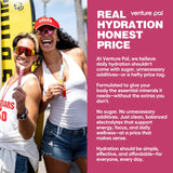 Venture Pal Sugar Free Electrolyte Powder Packets - Liquid Daily IV Drink Mix for Rapid Hydration & Party Recovery | 5 Vitamins & 7 Electrolytes| Keto Friendly | Non-GMO | Certified Vegan | 16 Sticks