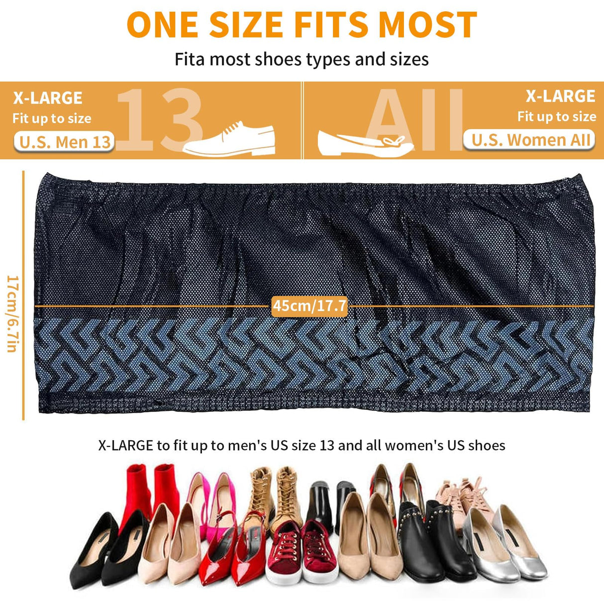 Shoe Covers Disposable, Oversized 200 Pack, Non-Slip for Indoor