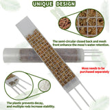 HYYZ 4PCS 18.7-Inch D-Shaped Self-Watering Moss Pole - Plastic Monstera Support for Indoor Climbing Plants. (4, White)