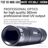 uvBeast New V3 365nm MINI - Black Light UV Flashlight – High Definition Pure Ultraviolet - Professional Grade High Power Upgraded 5 Core UV LED – USA Stock