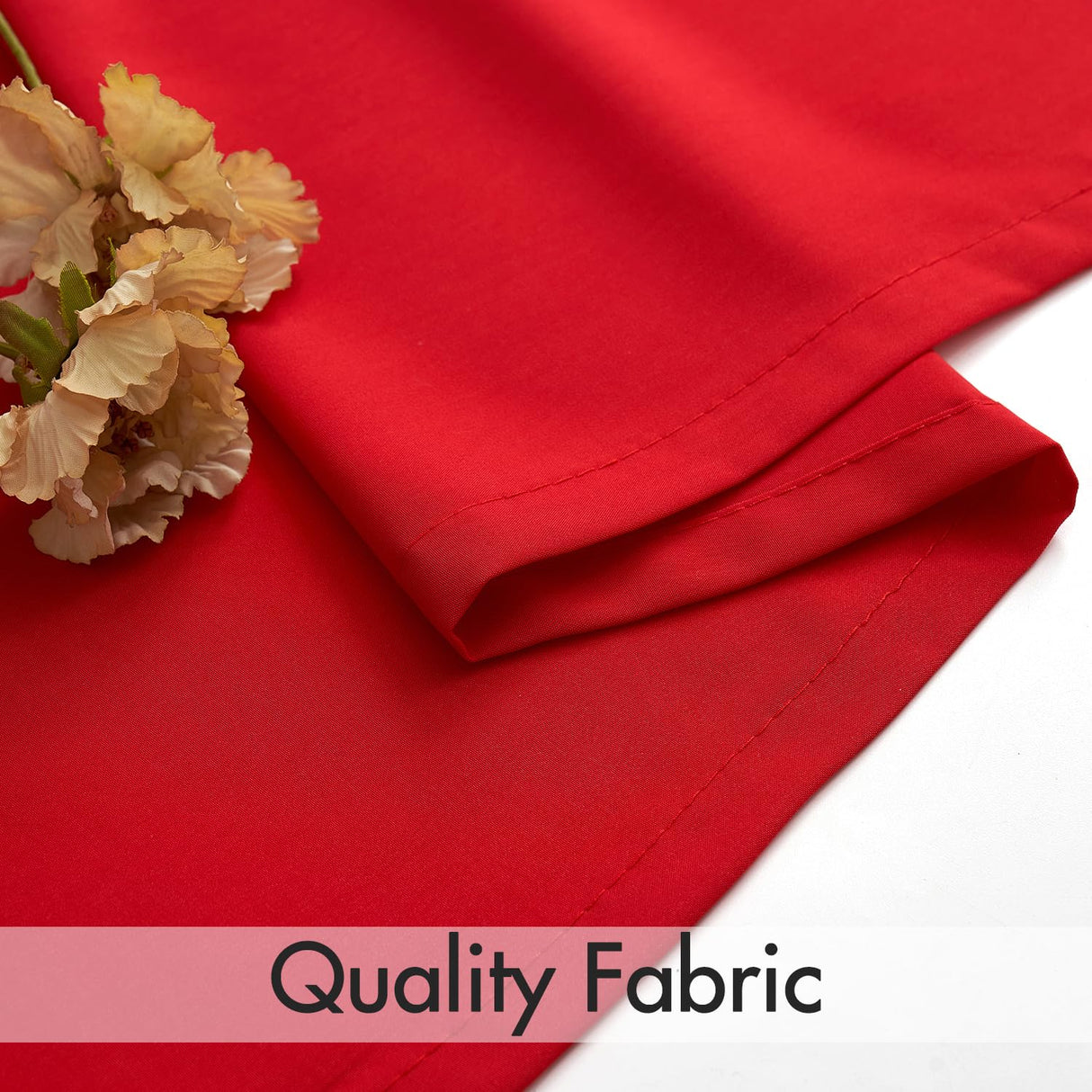 MIULEE Red Privacy Sheer Curtains That Let Light in 84 Inches Long Non-See-Through Semi Sheer Curtain Light Filtering Window Curtains Christmas Drapes for Living Room Bedroom 2 Panels Set