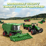 Remote Control Combine Harvester Tractor Toy with Corn Head, RC Tractor Toys for Kids 3+, Light/Spray/Sound/1/24 Scale, Farm Toy Combine Harvester for Kids, Christmas Birthday Gift 2025