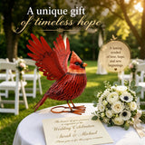 Nacome Cardinal Garden Decor Metal Yard: Art Outdoor Sculptures & Statues Large Red Bird Ornaments for Patio Balcony Front Backyard - Valentines Day Gifts for Her Wife Women Mom Grandma Birthday