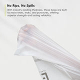 EKO Extra Strong 13 Gallon Large Drawstring Trash Bags, Heavy-Duty Garbage Bags for Kitchen & Household Use (50L), Leak-Resistant, 110 Count, Code F