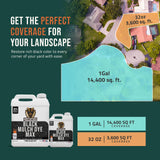Petra Black Mulch Dye Spray Use with PetraTools Sprayer to Refresh Fading Landscape - Black Dye to Wood Mulch for Landscaping - Rubber, Pine Straw, Bark, Cedar & Playground Cover (14,400 Sq Ft, 1 Gal)
