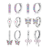 LOYALLOOK Cute Silver Small Hoop Earrings for Women Hypoallergenic