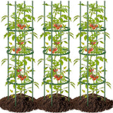 POILKMNI 3 Pack Tomato Cage for Garden - 59'' Tall Plant Support Heavy-Duty Tomato Trellis, Adjustable Garden Trellis for Climbing Plants Vines Vegetables Flowers Cucumber Peony Plant Cage