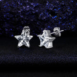 316L Stainless Steel Earrings Set Hypoallergenic Cubic Zirconia Stud Earring for Women Men (Heart/Teardrop/Oval/Star/Horse-Eye)