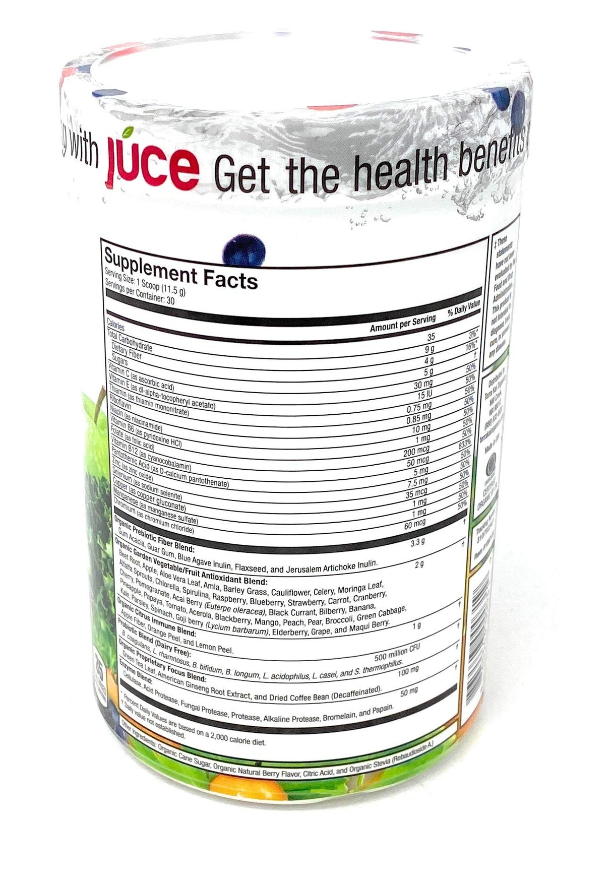Terra Kai Organics Juce Super Fruit and Veggie Blend Drink, 12.2-Ounce Garden Berry