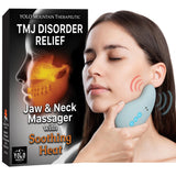 TMJ Relief Products Jaw Massager w/ Soothing Heat, Patented TMJ Massage Tool w/ 10 Gentle Vibration Modes, Eases TMJ Jaw & Neck Pain, Stiffness, Tension, Headaches, Migraine Relief, FSA/HSA Accredited