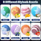 Toylink Galaxy Bath Bombs for Kids with Surprise Inside Space Toys, 8 Pack Planet Bath Bombs with Solar System Gemstones Organic Bubble Bath Fizzies Birthday Christmas Gift for Boys Girls