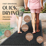 Lifetime Supplies 36" x 24" Commercial Rubber Floor Mat | Safety Water Drainage | Non Slip Anti Fatigue Mat for Restaurant, Kitchen, Indoors, Outdoors and Entryway