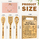 Sister Birthday Gifts Cutting Board Set, "Recipe for a Special Sister" Sister Christmas Gifts from Sister Engraved Utensil Sister Gifts for Women, Friendship Gifts for Bestie Best Friend Soul Sister