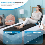 COMFIER Full Body Massage Mat,10 Vibrating Motors Massage Pad with APP Control and Movable Shiatsu Neck Massage Pillow, 4 Heating Pads for Neck,Shoulders,Back Massager, Black