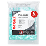 WypAll PowerClean ProScrub Heavy Duty Wet Towels (91367), Dual Action Cleaning, Large 9.5" x 12" Wipes, Refill Only (6 Packs of 75 Sheets, 450 Sheet Total)