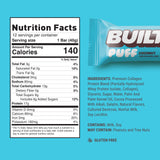 Built Bar, Puff Protein Bars, Coconut Puff, 17g Protein Snacks, On-The-Go Bars, Only 140 Calories, 6g Sugar, Collagen, Gluten Free, 12 Count