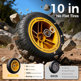 CAMMOO 10 Inch No-Flat Tires 600 lb Garden Dump Cart 4 Cu.Ft.