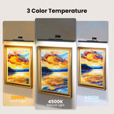 Craftersmark 24 Inch Picture Light - Black 6000mAh Battery Operated Wireless Wall Sconce with Remote & Timer for Paintings, Gallery, Mirror & Artwork