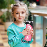 Pozetazas Personalized Water Bottles for Kids, Custom 18 oz Water Bottle for School with Engraved Name, Stainless Steel Tumbler for Kids with Straw, Birthday Christmas Gifts for Girls Boys