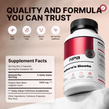 Nature's Pure Blend Organic Beet Root Powder Capsules – Beet Root Capsules & Beets Supplements for Circulation – L Arginine – Nitric Oxide Supplements – 1500MG