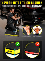 1.2" Extra Thick Foldable Mechanic Kneeling Pad with Handle & Storage Belt, 5 Fold Multi-Use Comfortable EVA Foam Cushion Mat for Workshop,Repairing,Gardening,Yardwork,Camping,Fitness,47.3x17.3x1.2"