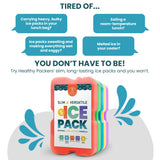 Healthy Packers Ice Pack for Lunch Box - Freezer Packs - Original Cool Pack (Set of 5) | Slim & Long-Lasting Ice Packs for Your Lunch or Cooler Bag (Combo)