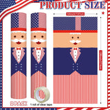 Chumia 2 Pcs 4th of July Decorations Patriotic Uncle Column Wraps 108 x 54" Independence Day Porch Pillar Covers Outdoor for Memorial Veterans Labor Day Stars and Stripes Post Yard Signs