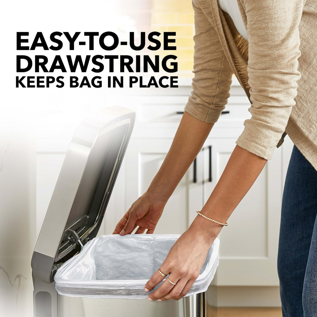 Glad Tall Kitchen Trash Bags 13 Gallon, Gain Original Garbage Bags, Odorshield with Drawstring, 140 Count