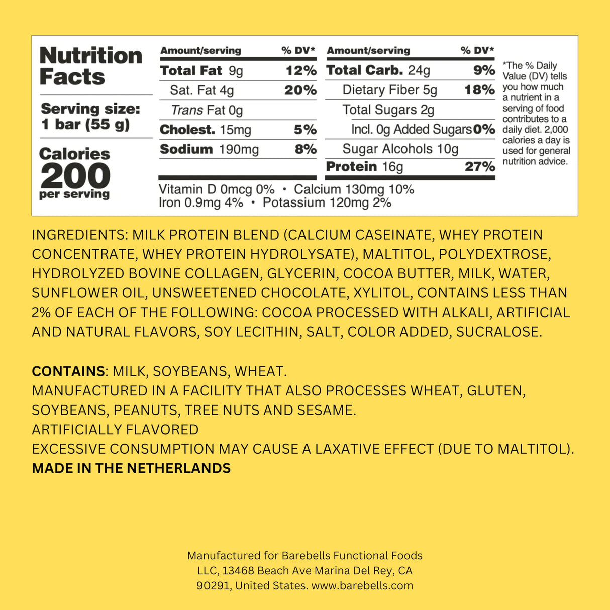 Barebells Soft Protein Bars Caramel Choco - 24 Bars (2 Packs of 12) - Protein Snacks with 16g of High Protein - Fluffy Chocolate Protein Bar with 2g of Total Sugars - Soft Protein Snack & Breakfast Bars