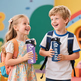 Pozetazas Personalized Water Bottles for Kids, Custom 18 oz Water Bottle for School with Engraved Name, Stainless Steel Tumbler for Kids with Straw, Birthday Christmas Gifts for Girls Boys