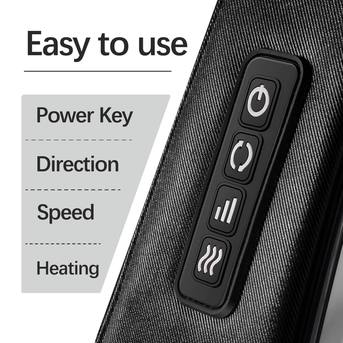 Mirakel Shiatsu Neck & Back Massager with Heat for Pain Relief Deep Tissue