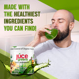 JUCE Green Superfood Powder, Organic Fruits and Veggies Supplement W/ 77 Superfoods Plus Prebiotic Probiotic Blend, Harvest Apple Flavor - 20 Servings (230 g) - By Terra Kai Organics
