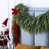 6 Ft Christmas Cedar Garland, Realistic Faux Pine Garlands, Green Artificial Greenery Garland for Winter Home, Mantle, Fireplace, Indoor, Outdoor Christmas Decorations (1Pcs)