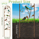 Blulu 4 Pack Metal Garden Trellis for Climbing Plants,60x11 in,Hummingbird