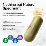 BIO KRAUTER Spearmint Capsules 1000 mg - 250 Count - Vegan Spearmint Supplement for Digestive & Respiratory Support - Mentha Spicata - No Fillers