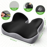 Benazcap X Large Seat Cushion for Sciatica Pain Relief, 2024 Upgraded Seat Cushions for Office Chairs, Desk Chair Cushions/Office Chair Cushion, Tailbone Pain Relief Cushion for Car/Wheelchair