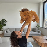 WDXDSOB Weighted Highland Cow Stuffed Animals | 4.2 Lbs Weighted Highland Cow Plush for Kids & Adults | 21.6 Inch Large Cattle Pillow Toy Gift for Christmas Birthday Mother's Day